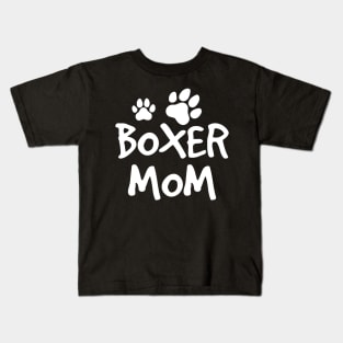 Boxer Mom, Cute Boxer Lover Dog Owner Kids T-Shirt